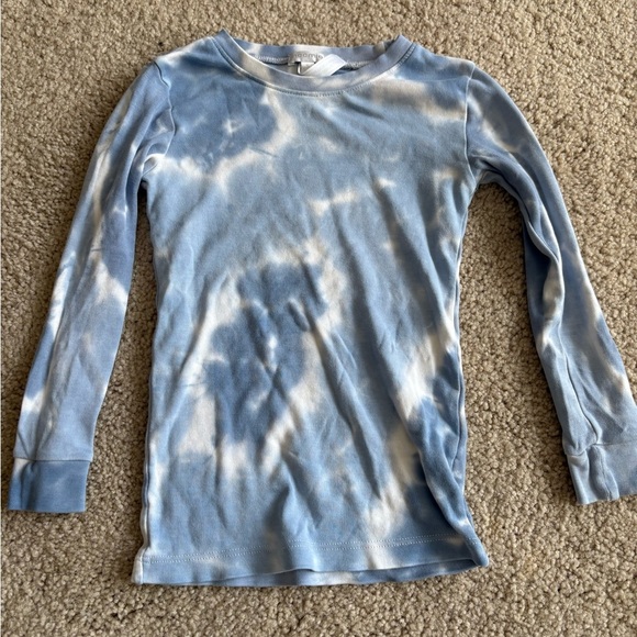 Baby Noomie 2 Piece Pima Cotton Tie Dye Blue White Pjs Pajamas Size 5 - Picture 3 of 15